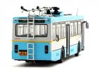 1:64 Scale Blue Diecast Huayu BJD WG120A Trolley Bus Model