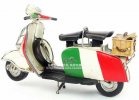 1:8 Scale Retro Italian Flag Tinplate Vespa Scooter Model