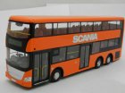 1:64 Purple /Green /Orange Diecast Scania Double Decker Bus Toy