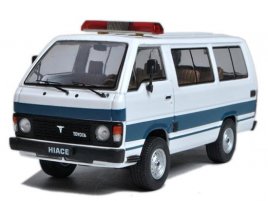 White 1:43 Scale STC Police Diecast Toyota Hiace Model