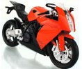 1:12 Scale White / Orange Diecast KTM 1190 RC8R Motorcycle