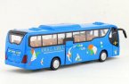 Kids 1:48 Scale Blue Diecast Coach Bus Toy