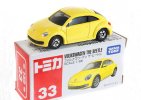 Kids Yellow 1:66 Scale Tomica NO.33 Diecast VW Beetle Toy