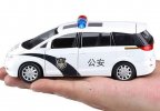 Kids 1:32 Scale White Police Diecast Toyota Previa Toy