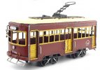 Wine Red / Green Large Scale Tinplate Vintage Tram Model