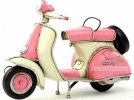 Yellow / Pink 1:8 Vintage Tinplate 1965 Vespa Scooter Model