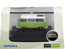 White-Green Mini Scale Oxford VW Bay Window Camper Bus Model