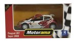 1:43 Red-White Motorama Diecast Peugeot 207 Super 2000 Model