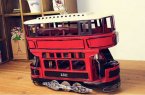 Medium Scale Red Tinplate British Style Trolley Bus Model