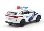 1:64 Scale White Police Diecast 2021 Haval H6 SUV Model