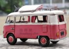 Medium Scale Red Tinplate 1966 VOLKSWAGEN DELUXE BUS Model