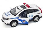 1:32 Kids White / Black Police Theme Diecast Honda CR-V Toy