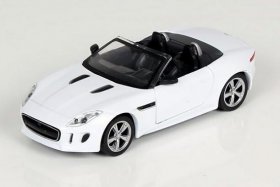 Kids White / Orange / Blue Diecast Jaguar F-Type Roadster Toy