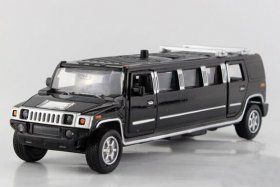 White / Silver / Black Kids 1:38 Scale Diecast Hummer Toy