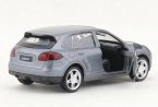 Blue / Gray 1:43 Diecast Porsche Cayenne S SUV Toy