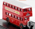 Mini Scale Red Oxford Birmingham Post Double Decker Bus Model