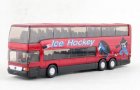 Red Diecast Mercedes Benz MB O 404 DD Double Decker Bus Toy