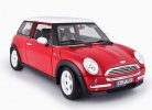 1:18 Scale Red Bburago Diecast MINI Cooper 2001 Model