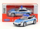 1:36 Kids Blue-Silver Welly Diecast Porsche 911 Carrera Toy