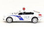 White / Black 1:32 Scale Police Diecast Bugatti Galibier Toy