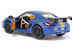 Yellow / Blue Kids 1:32 Scale Diecast Porsche Cayman Toy