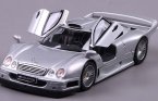 Silver 1:18 Scale Maisto Diecast Mercedes-Benz CLK-GTR Model