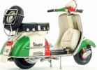 Medium Scale Tinplate White-Red-Blue Vintage Vespa Scooter Model