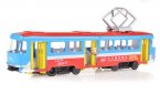 Kids Pull-Back Function Red-Blue NO.108 Diecast City Tram Toy