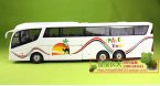 1:50 Scale White Cararama Tour Bus Model