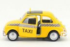 Yellow 1:36 Scale Kids Welly Diecast Fiat Nuova 500 Taxi Toy