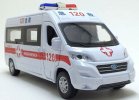 White Kids Diecast Ford Transit Ambulance Van Bus Toy