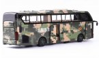 Kid Army Green Diecast Military Logistics Service Coach Bus Toy