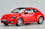 Red / White 1:18 Scale Welly Diecast VW New Beetle Model