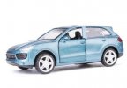 Blue / Gray 1:43 Diecast Porsche Cayenne S SUV Toy