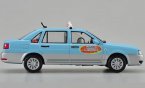 Blue 1:43 Diecast VW Santana Vista ShangHai Taxi Car Model