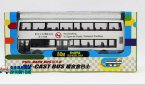 1:64 Scale White-Blue 80M Hong Kong Double-Decker City Bus