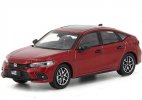 Red / White 1:43 Scale Diecast 2023 Honda Civic Hatchback Model