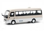 1:64 Scale Creamy White Diecast Toyota Coaster Coach Bus Model