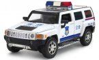 Kids 1:24 Scale White / Black Police Diecast Hummer H3 Toy