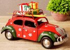 1:16 Scale Christmas Gift Red Retro Tinplate VW Beetle Model