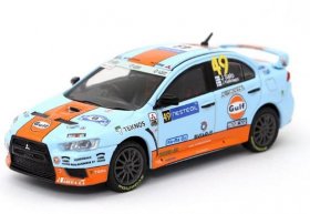 Blue 1:64 Scale Diecast Mitsubishi Lancer Evolution X Model