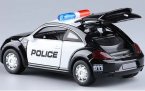Black 1:29 Pull-Back Function Kids Police Diecast VW Beetle Toy