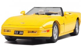 1:24 Scale Welly Red / Yellow Diecast 1995 Chevrolet Corvette