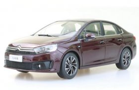 1:18 Scale White / Golden / Brown Diecast Citroen C4 Model