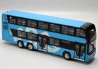 Blue 1:43 Scale Diecast Foton AUV Double Decker Bus Model