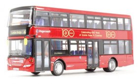 Red 1:76 Scale CMNL Scania Souvenir Edition Double-Deck Bus