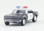 1:36 Scale Kids Black Police Diecast 1967 Chevrolet Camaro Toy