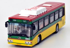 Red-Orange 1:64 Scale Diecast Jinghua BK6111 City Bus Model