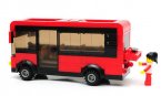 DIY Red Plastic School Bus With Bus Station Assembled