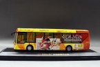 Yellow-Orange 1:64 Scale Die-Cast 2008 BeiJing Olympic Bus Model